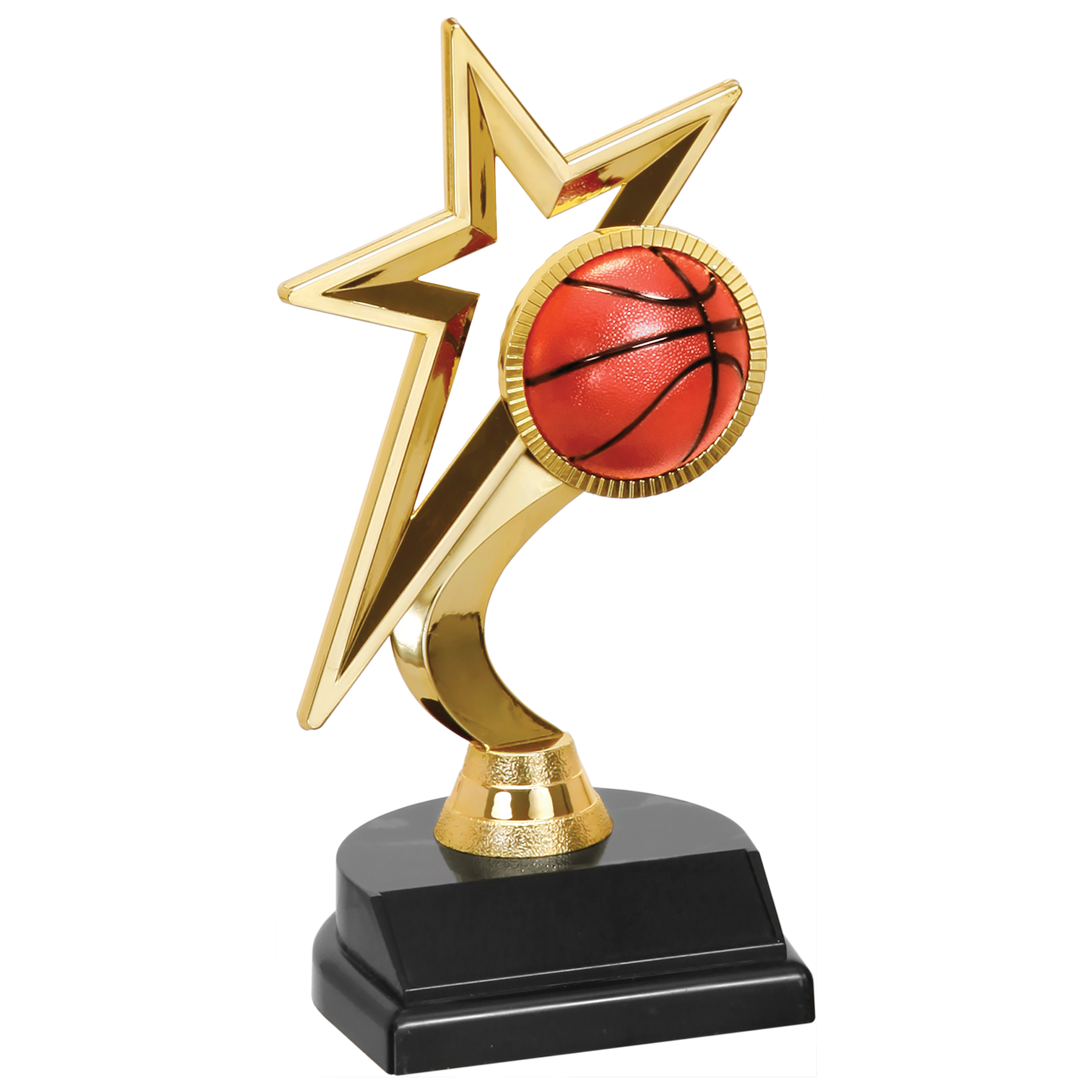 250mm TALL BASKETBALL GOLD TROPHY ACRYLIC *FREE ENGRAVING* NEW EXCLUSIVE 