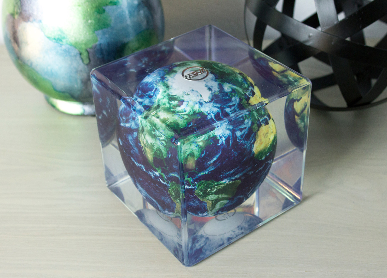 Earth with Clouds Globe Cube | Impressive Awards & Gifts