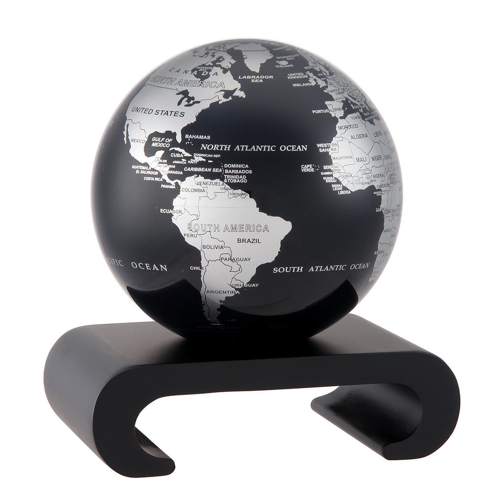MOVA Globes Base 4.5 inch Square Black Wood 4.5" Mova Globe Base45-WPS-B